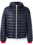 Moncler Hooded Padded Jacket, Men's, Size: Large, Blue, Polyamide/feather Down