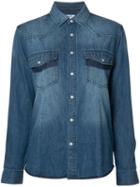 Frame Denim Button-down Shirt, Women's, Size: Xs, Blue, Cotton