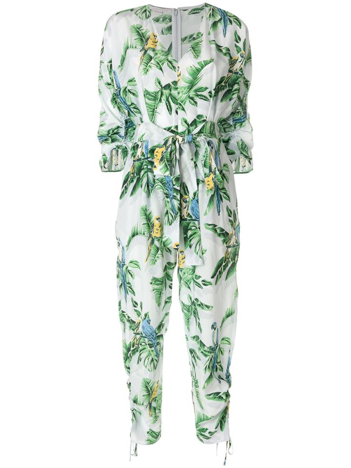 Stella Mccartney Tropical Print Jumpsuit - Blue