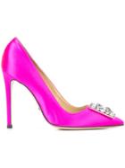 Paul Andrew Otto Embellished Pumps - Pink & Purple