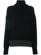 Giada Benincasa Embellished Hem Jumper, Women's, Size: Xs, Black, Wool