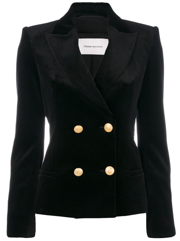 Pierre Balmain Double-breasted Blazer - Black