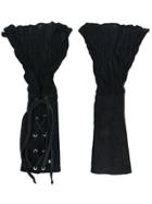 Lost & Found Ria Dunn Lace-up Gloves - Black