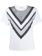 Red Valentino Redvalentino See-through Detail T-shirt - White