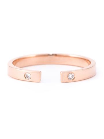 Tara4779 Reflection No.2 Diamond Ring, Women's, Size: C 1/2, Metallic, Diamond/14kt Rose Gold