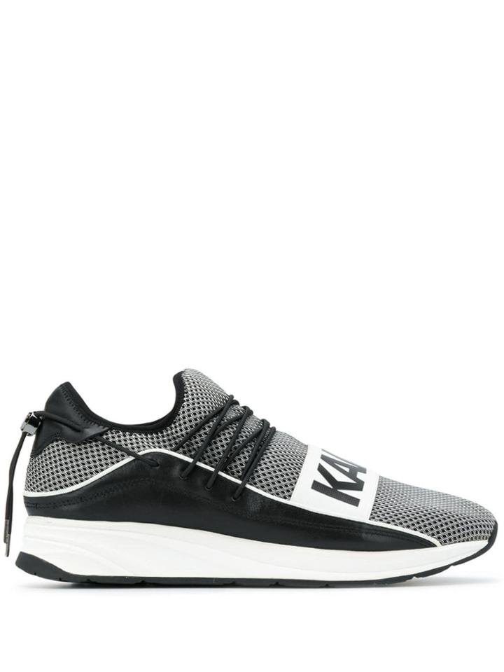 Karl Lagerfeld Contrast Logo Sneakers - Black