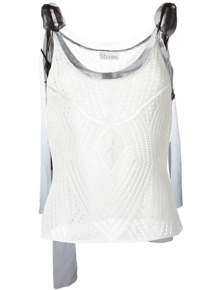 Red Valentino Crochet Vest Top