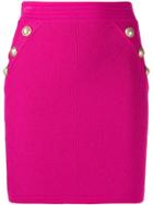 Balmain Diamond Quilted Mini Skirt - Pink