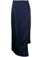 Sid Neigum Asymmetric Wrap Skirt - Blue