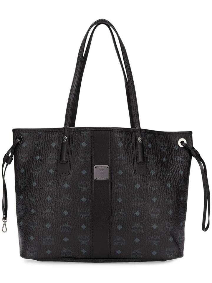 Mcm Monogram Print Tote - Black