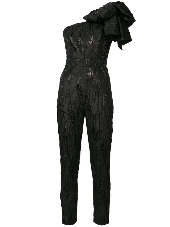 Msgm One-shoulder Jumpsuit - Black