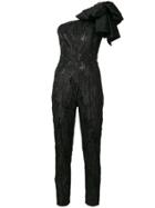 Msgm One-shoulder Jumpsuit - Black