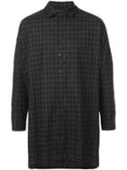 Casey Casey Oversized Checked Shirt - Black