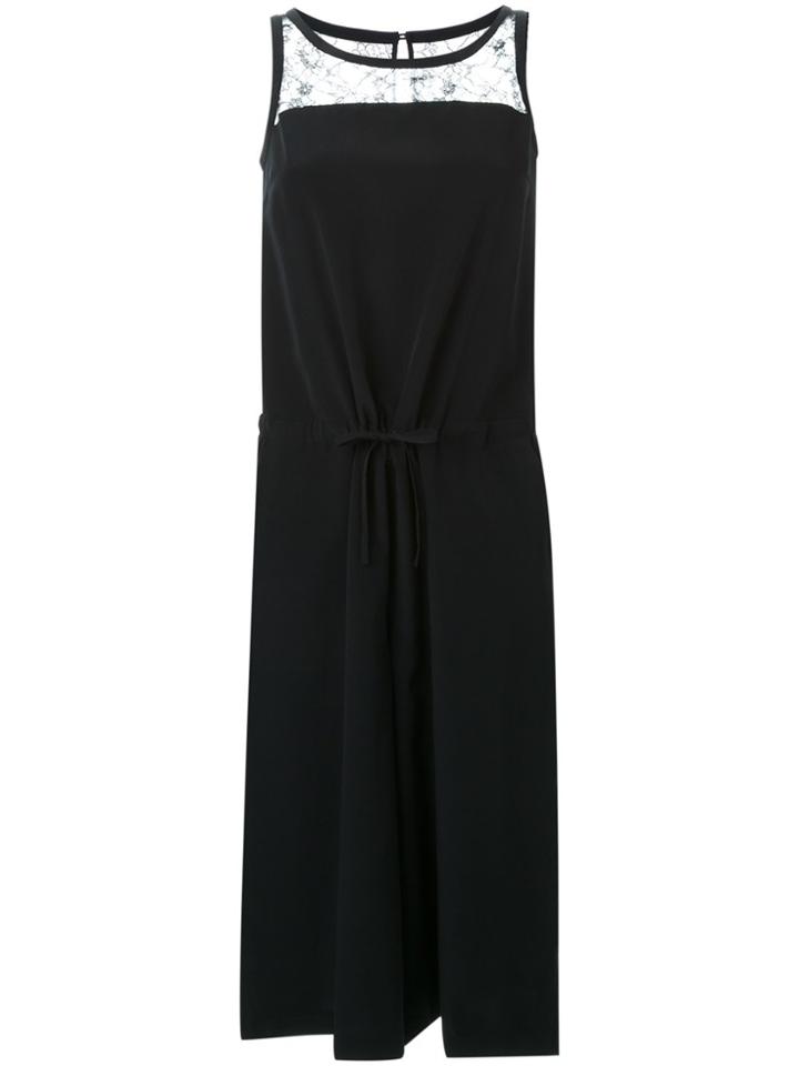 Loveless Lace Yoke Jumpsuit - Black