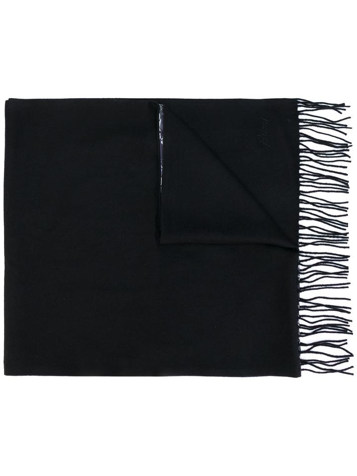 Brioni - Double Side Paisley Scarf - Men - Silk/cashmere - One Size, Black, Silk/cashmere