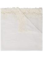 Faliero Sarti Lace-trimmed Scarf - White