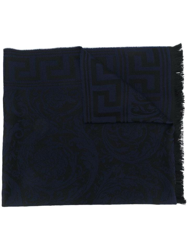 Versace Barocco Pattern Scarf - Blue