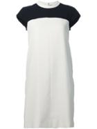 Paule Ka Colour Block Dress, Women's, Size: 6, White, Polyester