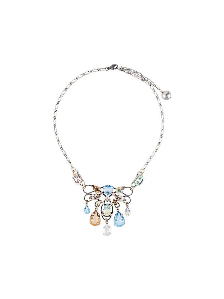 Lanvin Short Clustered Stone Necklace