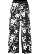 I'm Isola Marras Cropped Floral Print Trousers - Black