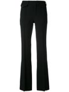 Chloé - Flared Trousers - Women - Silk/acetate/viscose - 38, Black, Silk/acetate/viscose