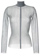Dion Lee Sheer Fitted Top - Grey