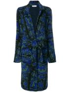 Circus Hotel Floral Printed Coat - Blue