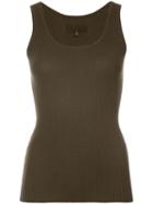 Nili Lotan - Tank Top - Women - Cotton/cashmere - M, Green, Cotton/cashmere