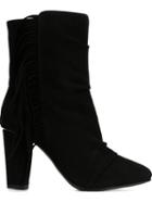 Giuseppe Zanotti Design Fringed Boots, Women's, Size: 40, Black, Suede/leather/rubber