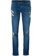 Diesel Super Slim Skinny Jeans, Women's, Size: 28/32, Blue, Cotton/polyester/spandex/elastane