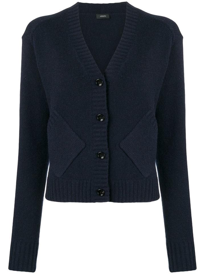 Joseph Cashmere Button Cardigan - Blue