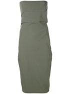 Rick Owens Strapless Fitted Mid-length Dress - Green