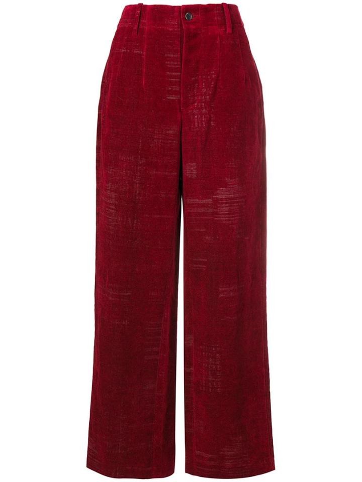 Uma Wang Wide Leg Trousers - Red