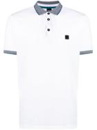 Boss Hugo Boss Contrast Trim Polo Shirt - White