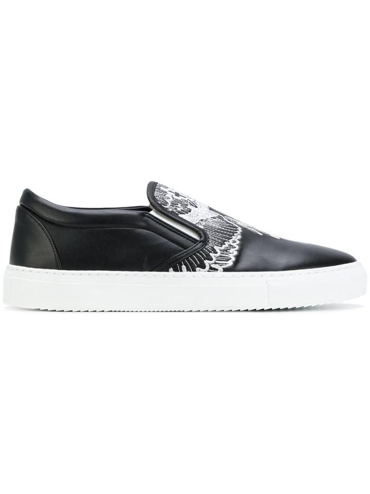 Marcelo Burlon County Of Milan 'asher' Slip-on Sneakers - Black