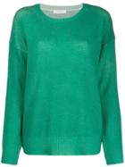 Majestic Filatures Relaxed-fit Knit Jumper - Green
