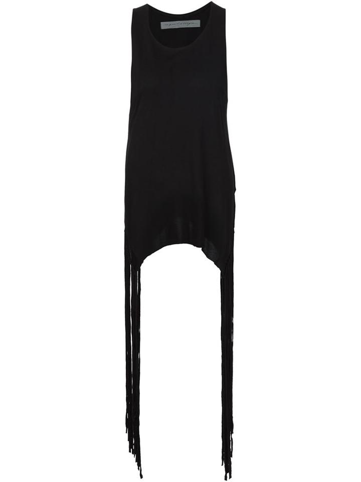 Raquel Allegra Fringed Tank Top, Women's, Size: 0, Black, Rayon