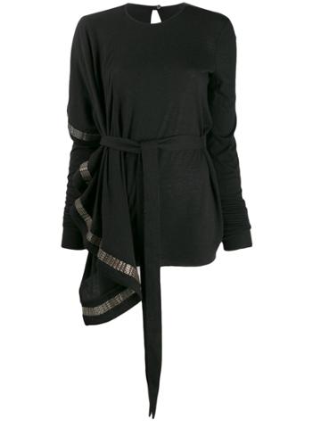 Rick Owens Lilies Chain Trim Top - Black