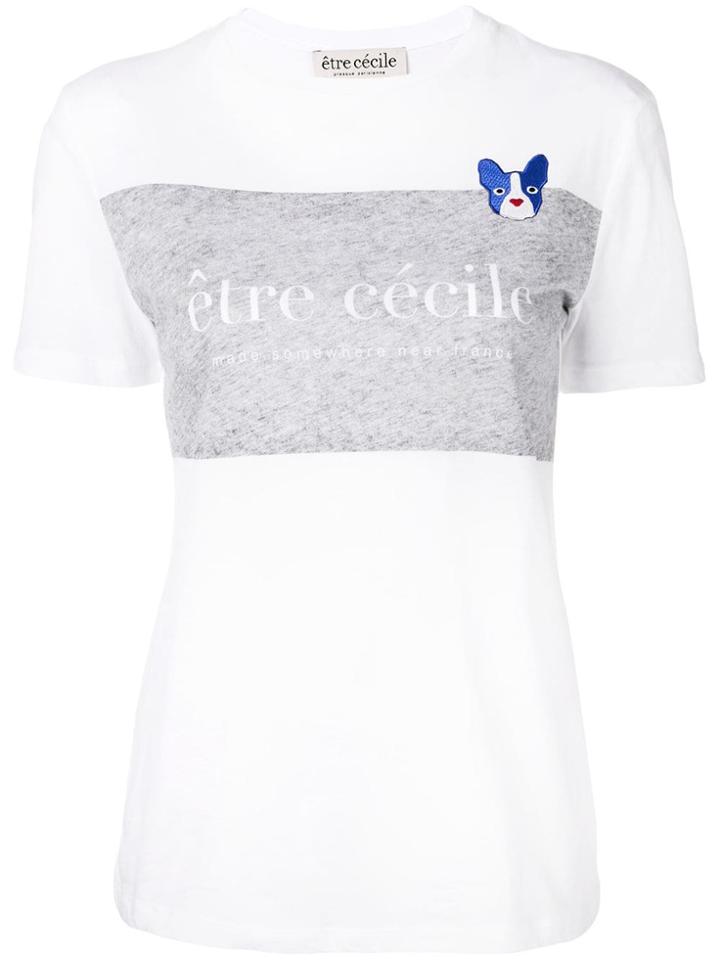 Être Cécile Front Stamp T-shirt - White