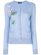 Dolce & Gabbana Floral Embroidered Cardigan - Blue