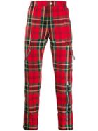 Alexander Mcqueen Plaid Straight-leg Trousers - Red