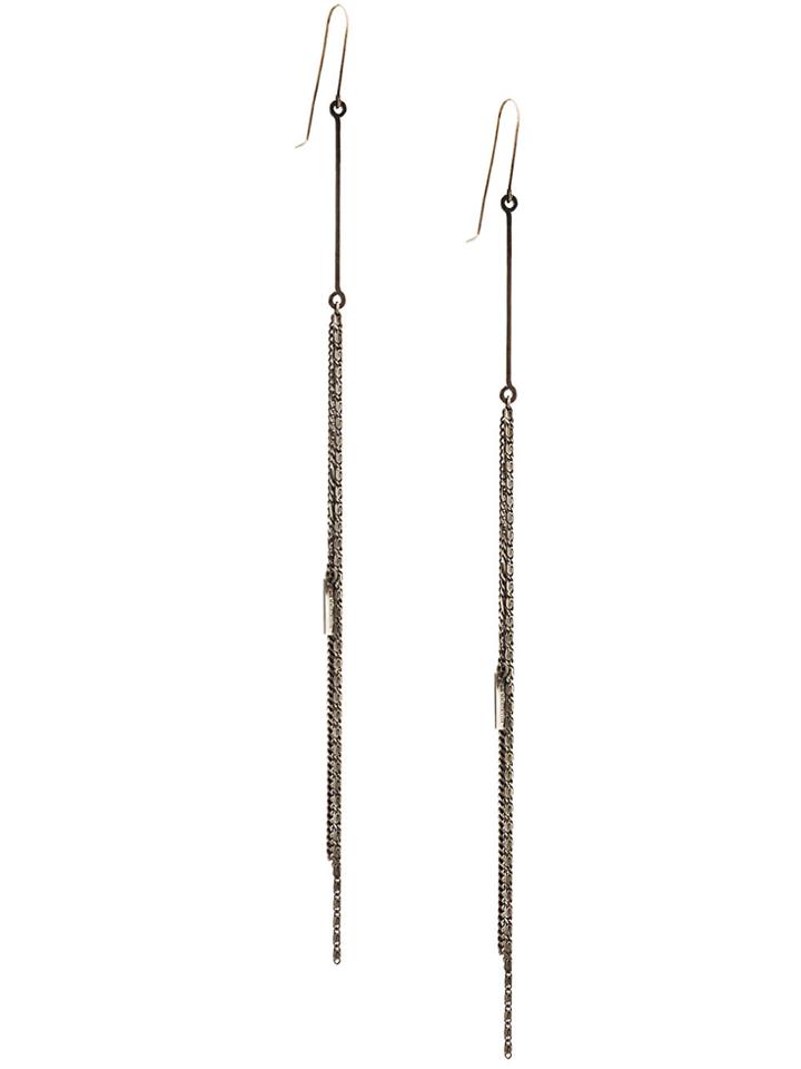 Ann Demeulemeester Long Chain Earrings - Metallic