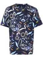 Fendi Short-sleeved Flower Print T-shirt, Men's, Size: 50, Black, Cotton/polyamide
