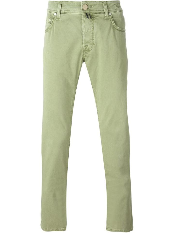 Jacob Cohen Slim Jeans, Men's, Size: 33, Green, Cotton/spandex/elastane