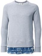 Miharayasuhiro Layered Detail Sweatshirt, Men's, Size: 46, Grey, Cotton