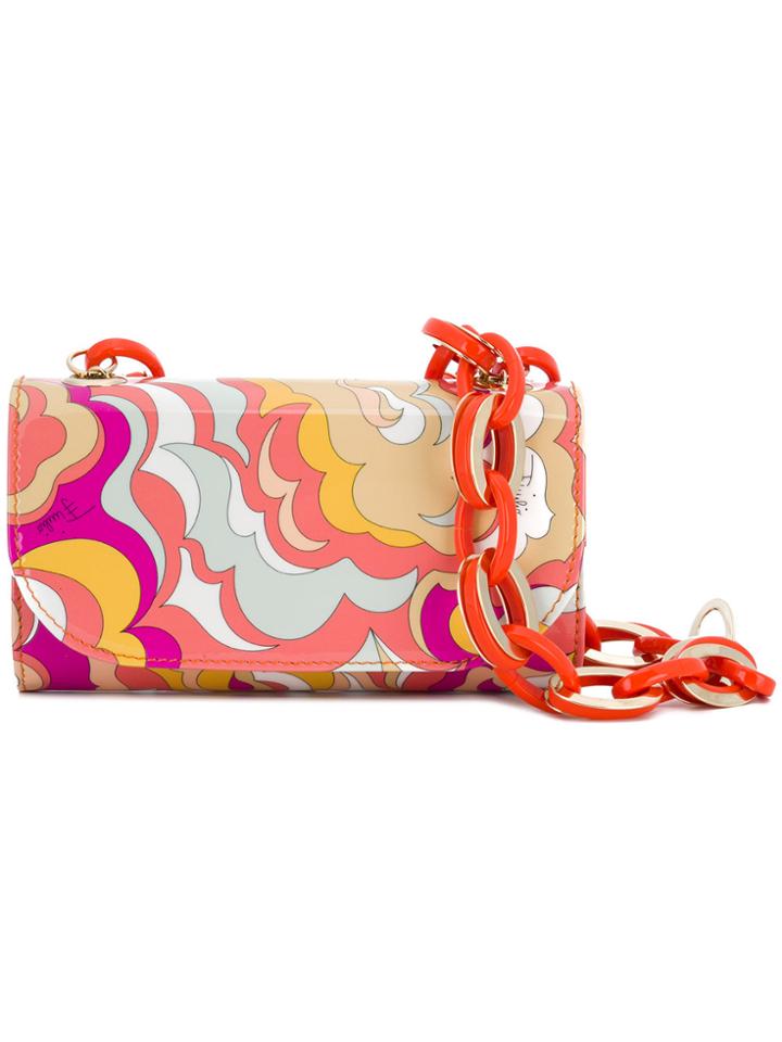Emilio Pucci Abstract Print Shoulder Bag - Yellow & Orange