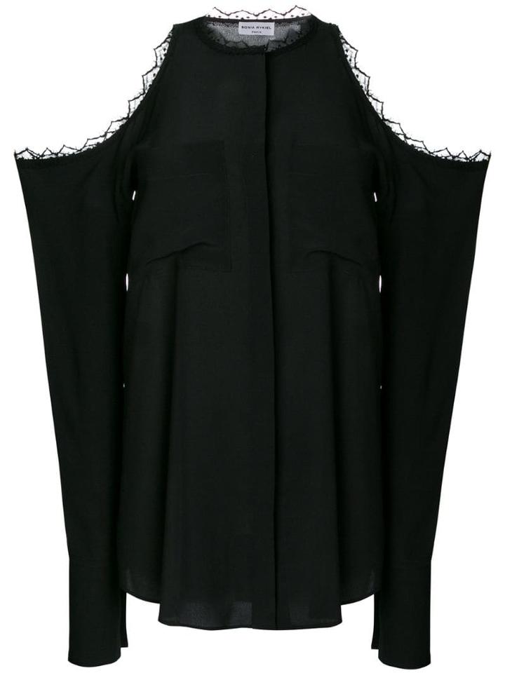 Sonia Rykiel Oversized Cold Shoulder Blouse - Black