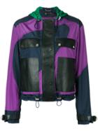 Versace Colour Curve Jacket, Women's, Size: 42, Pink/purple, Lamb Skin/polyamide/polyester