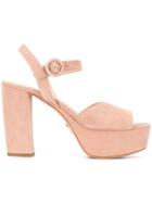Prada Heeled Platform Sandals - Pink