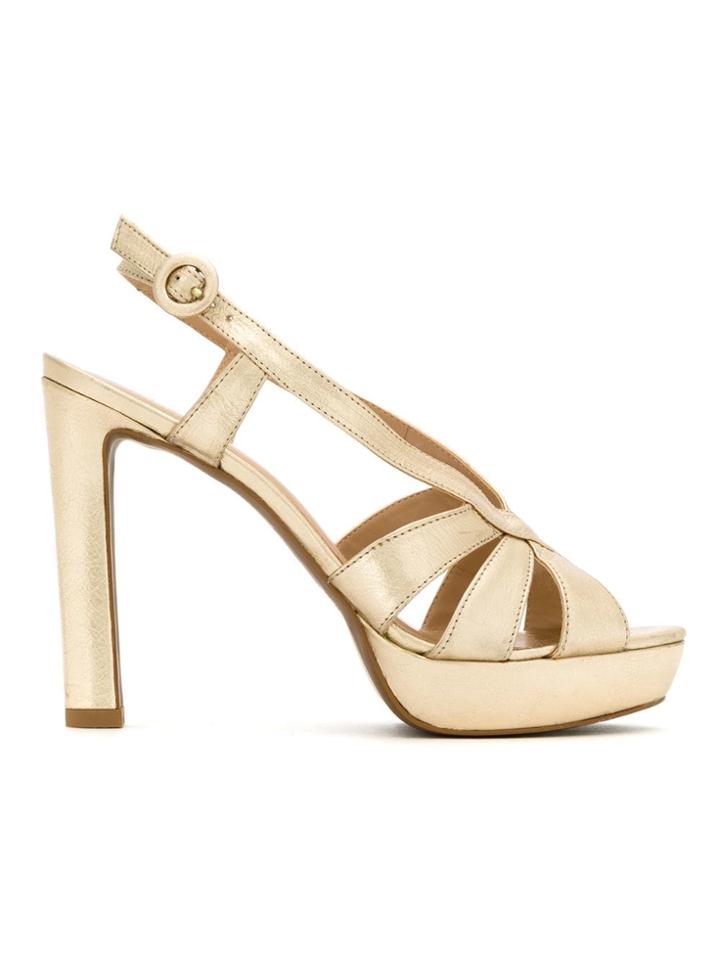 Amir Slama Metallic Leather Sandals - Yellow & Orange